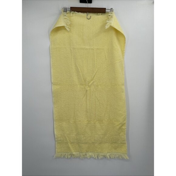 3 Vintage Irregulars Yellow Bath Towels Embroidered Flower Hand Towel Retro - Picture 5 of 14
